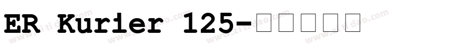 ER Kurier 125字体转换